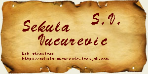 Sekula Vučurević vizit kartica